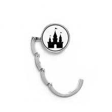 Amusement Park Castle Black Outline Table Hook Decorative Clasp Extension Foldable  Hanger