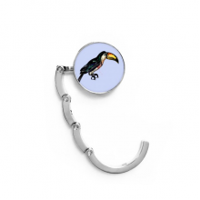 巨嘴鸟水彩画 折叠挂包器挂钩金属桌钩面边扣勾