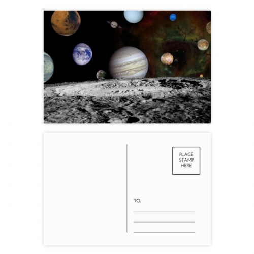 Many Planets Dark Universe Postcard Set Birthday Mailing Thanks Greeting Card