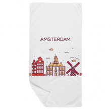 Amsterdam Flat Landmark Bath Towel Soft Washcloth Facecloth 35x70cm
