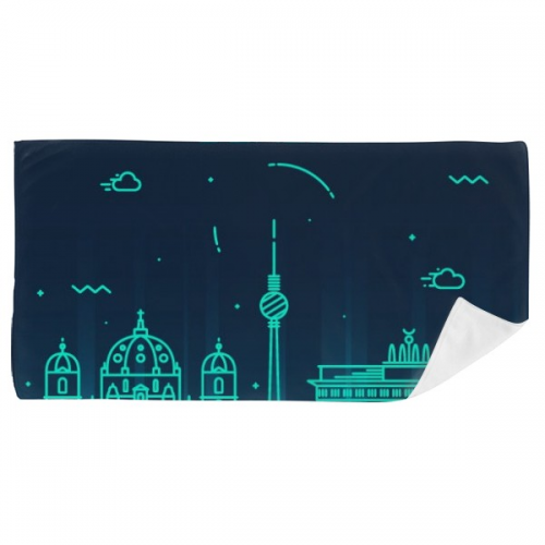 Germany Berlin Landmark Architecture Bath Towel Soft Washcloth Facecloth 35x70cm