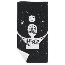 more spblack white quote bath towel soft washcloth facecloth 35x70cm