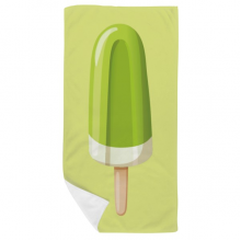 Green Mung Bean Popsicle Sweet Ice  Bath Towel Soft Washcloth Facecloth 35x70cm