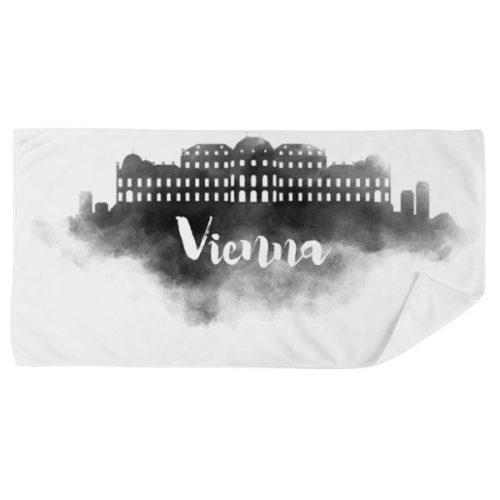 奥地利维也纳地标水墨城市 毛巾细纤维面巾加厚吸水干发巾35x70cm