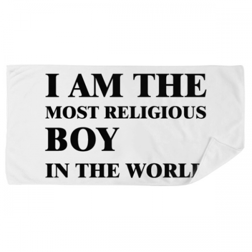我是很虔诚的男孩 毛巾细纤维面巾加厚吸水干发巾35x70cm