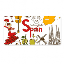 Spain Landscap Animals National Flag License Plate Decoration Stainless Automobile Steel Tag Spain Landscap Animals National Flag License Plate Decoration Stainless Automobile Steel Tag