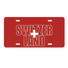 Switzerland Country Flag Name License Plate Decoration Stainless Automobile Steel Tag