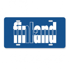Finland Country Flag Name License Plate Decoration Stainless Automobile Steel Tag Finland Country Flag Name License Plate Decoration Stainless Automobile Steel Tag