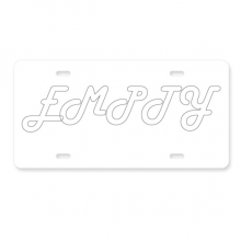 Stylish Characters Empty License Plate Decoration Stainless Automobile Steel Tag