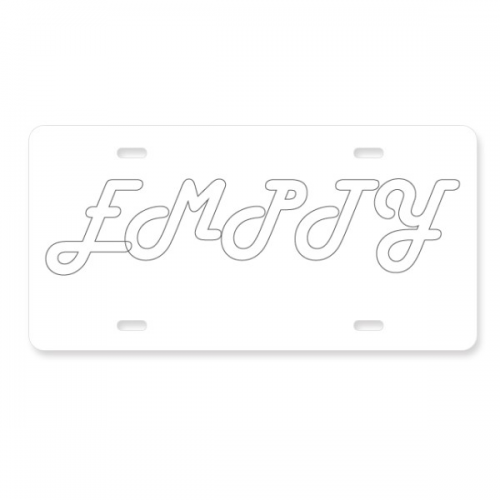 Stylish Characters Empty License Plate Decoration Stainless Automobile Steel Tag