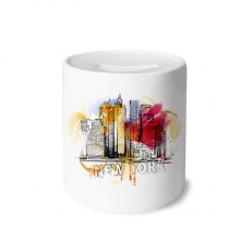 new york city amethe united states my box cerac coin case piggy bank 