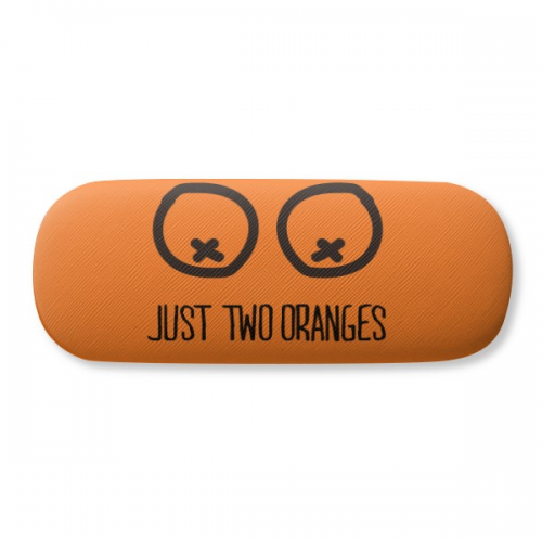 just oranges funny drawing orange glasses case eyeglasses hard shell stospectacle box