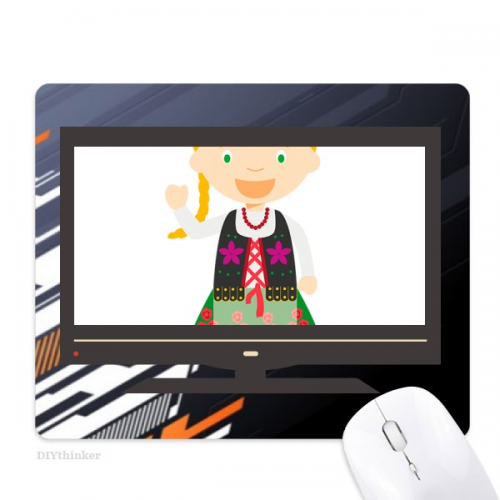 Sle Blond Poland Cartoon Computer Non-Slip Rubber Mousepad Game Office