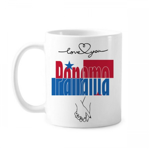 Panama Country Flag Name Lover Mug White Pottery Cup Handle 