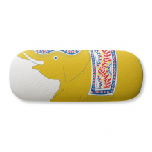 泰国制造黄色大象盾牌 硬质眼镜盒趣味折叠收纳盒礼物