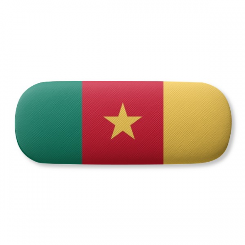 cameroon national flag afcountry glasses case eyeglasses hard shell stospectacle box