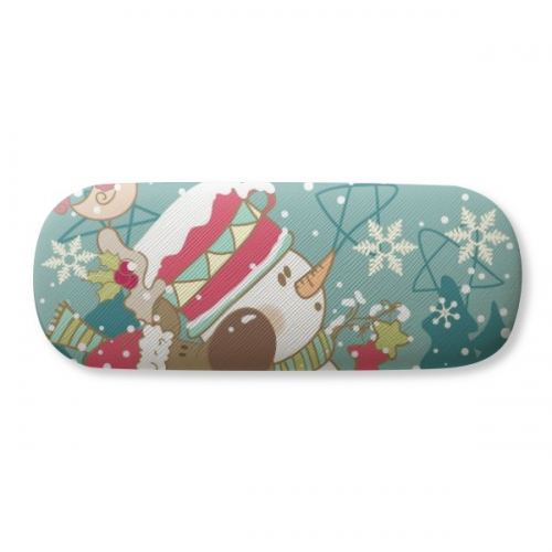 mas snowman snowflake dog festival glasses case eyeglasses hard shell stospectacle box