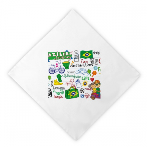 Adventure Life Brazil Journey Brazil Dinner Napkins Lunch White Reusable Cloth 2pcs