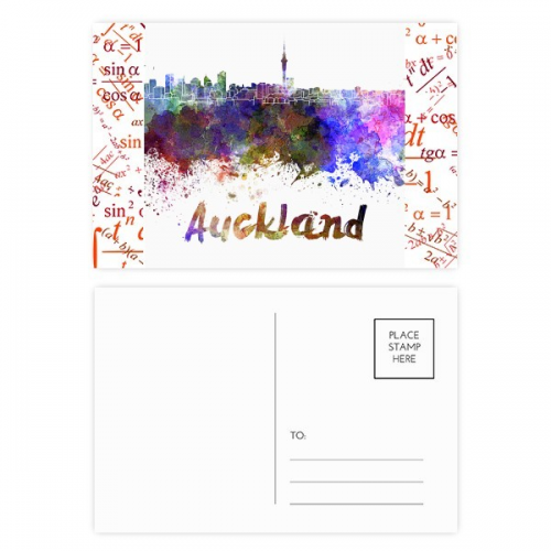 奥克兰新西兰城市水彩插画 明信片卡片祝福公式卡20张
