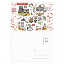 autumn  italy graffiti formula postcard set thanks card mailing side 20pcs
