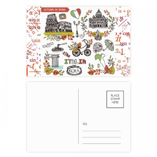autumn  italy graffiti formula postcard set thanks card mailing side 20pcs