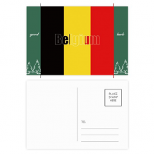 Belgium Country Flag Name Good Luck Postcard Set Card Mailing Side 20pcs