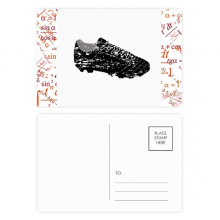 Black Football Shoes Pattern Soccer Formula Postcard Set Thanks Card Mailing Side 20pcs