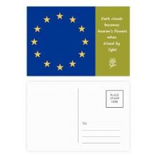 eu national flag eu country poetry postcard set thanks card mailing side 20pcs