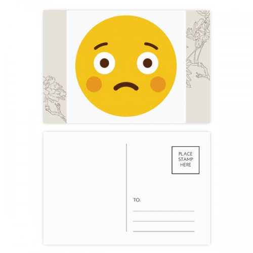 Shy Yellow Cute Online Happy Flower Postcard Set Thanks Card Mailing Side 20pcs