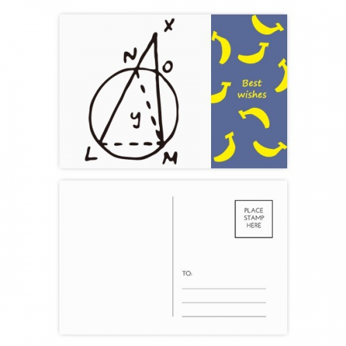 三角函数数学理科黄金分割矢量图 明信片卡片祝福香蕉卡20张