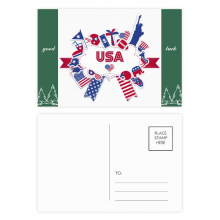 USA Flag Independence Day Celebration Good Luck Postcard Set Card Mailing Side 20pcs