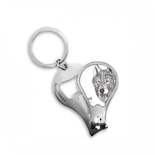 Gray Wolf Friend Company Gentleman Fingernail Clipper Cutter Opener Key Chain Scissor Gray Wolf Friend Company Gentleman Fingernail Clipper Cutter Opener Key Chain Scissor