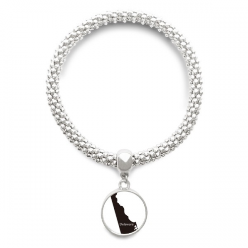  ameusa map outline sliver bracelet pendant jewelry chain adjustable bangle