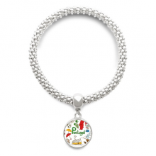 Portugal Landscap Animals National Flag Sliver Bracelet Pendant Jewelry Chain Adjustable Bangle