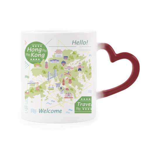 hello welcome to hong kong china heat sensitive mug red color changing stware cup