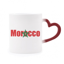 morocco country flag name heat sensitive mug red color changing stware cup