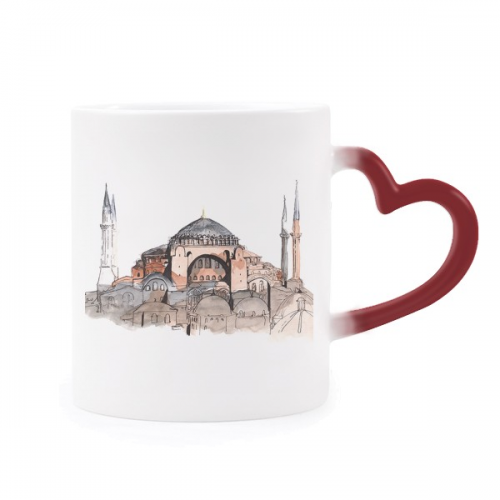 turkey hagia sophia istanbul heat sensitive mug red color changing stware cup turkey hagia sophia istanbul heat sensitive mug red color changing stware cup