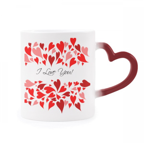 valentine's day i love you red heat sensitive mug red color changing stware cup