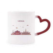 vienna austria flat landmark pattern heat sensitive mug red color changing stware cup