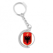 albania tirana national emblem rotatable keyholder  disc accessories chain clip