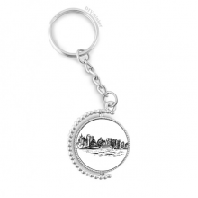 澳大利亚悉尼歌剧院素描 旋转汽车钥匙扣挂件礼物