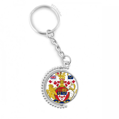 canada national emblem country rotatable keyholder  disc accessories chain clip