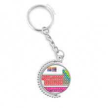 cute succinct color chestry periodic table rotatable keyholder  disc accessories chain clip