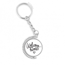 welcome home quote rotatable keyholder disc accessories chain clip welcome home quote rotatable keyholder disc accessories chain clip