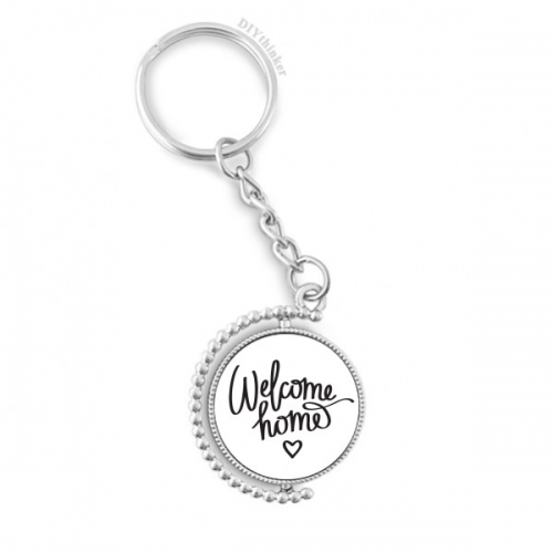 welcome home quote rotatable keyholder disc accessories chain clip welcome home quote rotatable keyholder disc accessories chain clip