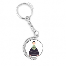 women traditional custom in korea rotatable keyholder  disc accessories chain clip