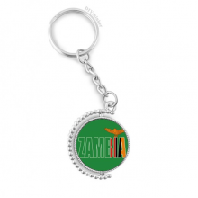zambia country flag name rotatable keyholder disc accessories chain clip zambia country flag name rotatable keyholder disc accessories chain clip