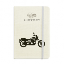 Black Mechanical Motorcycle Illustration History Notebook Classic Journal Diary A5