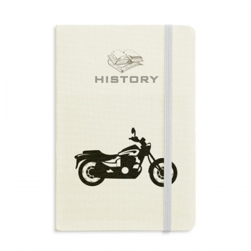 Black Mechanical Motorcycle Illustration History Notebook Classic Journal Diary A5