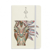 马赛克多种颜色马插画 问号硬皮笔记本手帐绑带本子
